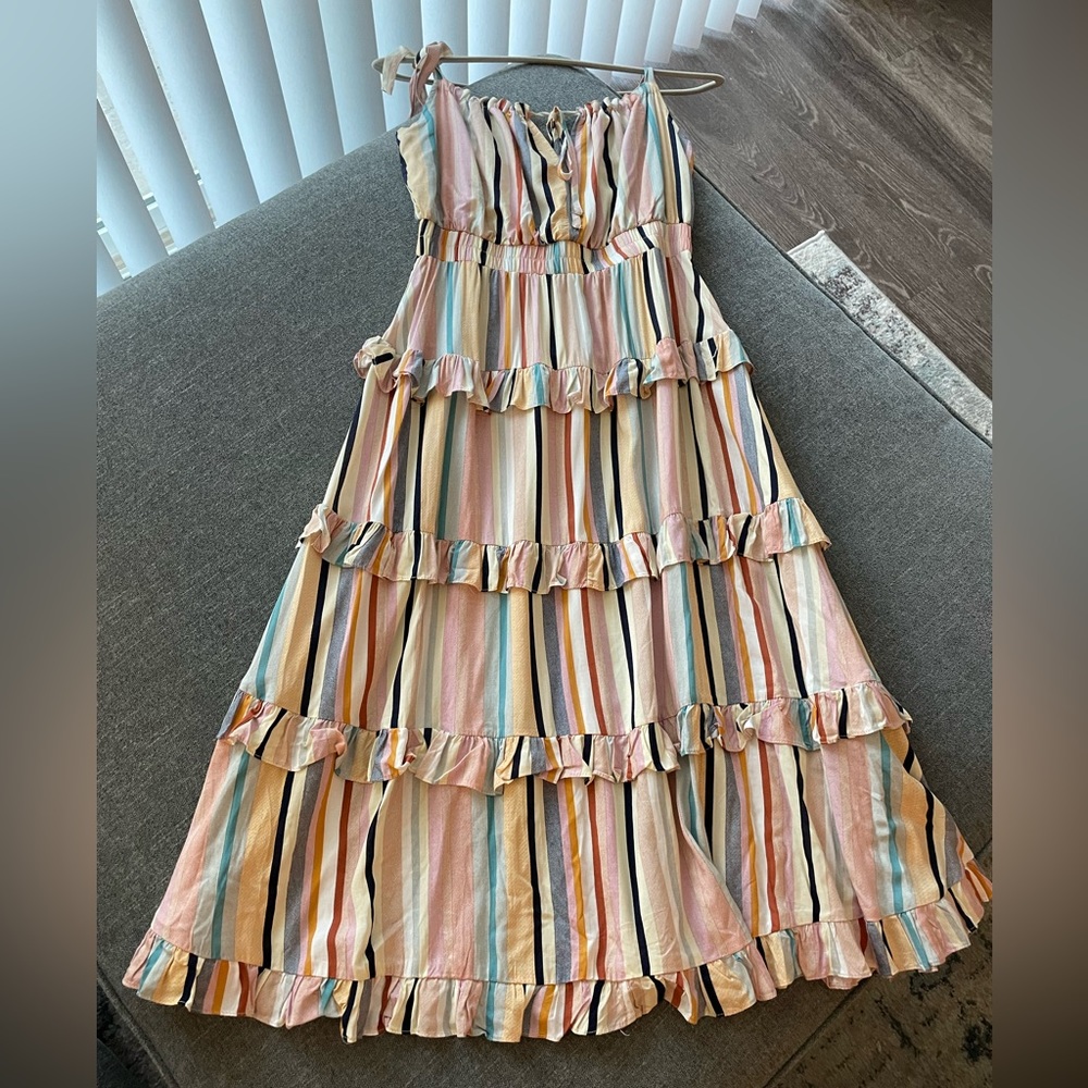 PINCH colorful long dress from Emily’s Boutique in Goldsboro, NC. Size medium.